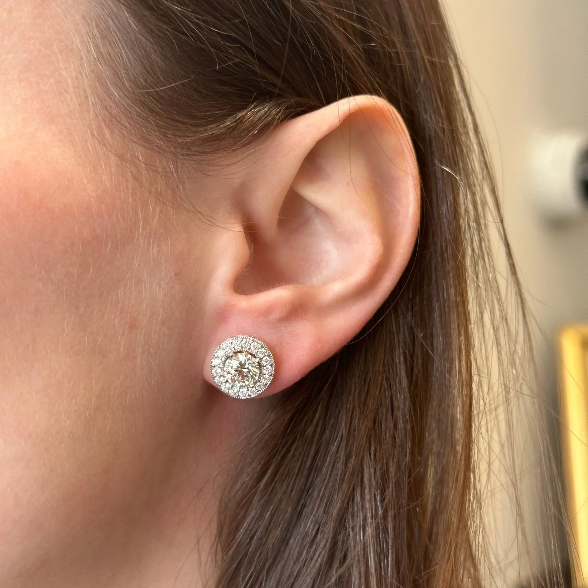 14K White Gold 0.75 CTW Diamond Earring Jackets