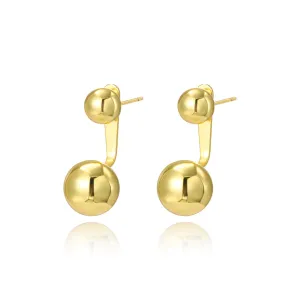 18K Gold-Plated Ball Ear Jackets
