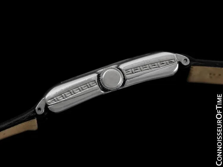 1930 Gruen Vintage Techni - Quadron / Rolex Prince Watch, 14K White Gold-Filled - Doctor's Watch