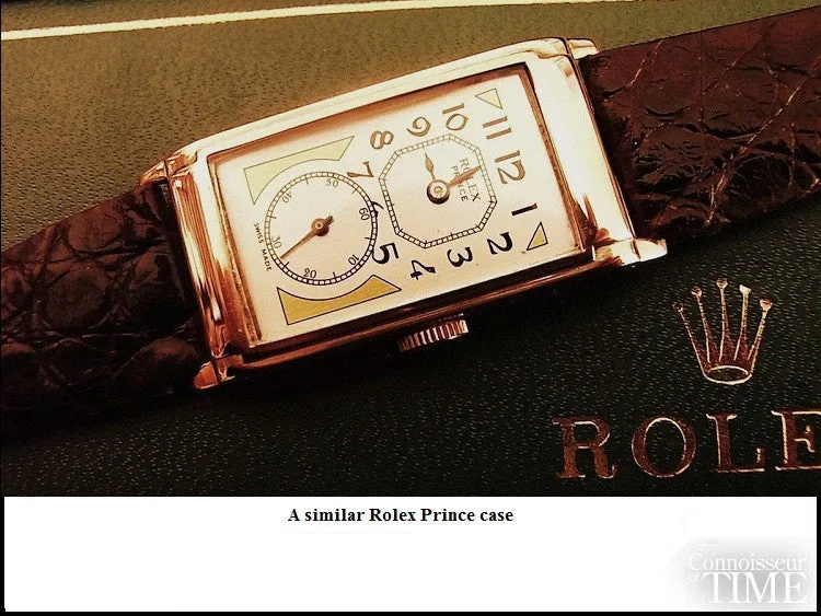 1930 Gruen Vintage Techni - Quadron / Rolex Prince Watch, 14K White Gold-Filled - Doctor's Watch