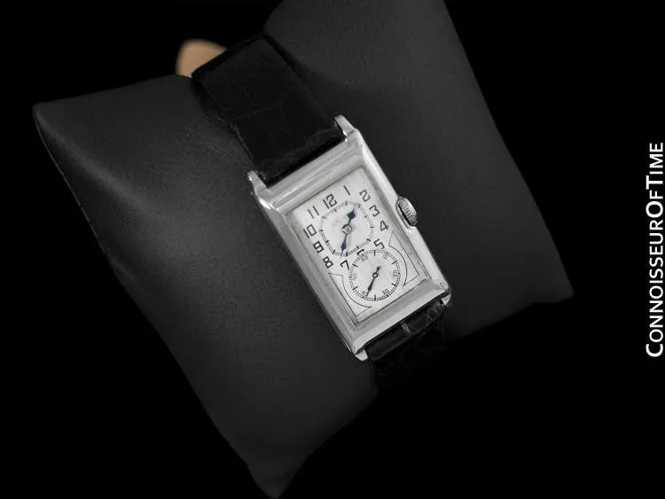 1930 Gruen Vintage Techni - Quadron / Rolex Prince Watch, 14K White Gold-Filled - Doctor's Watch