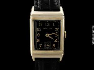 1940 Hamilton Otis Reverso Vintage Mens Watch - 14K Gold Filled