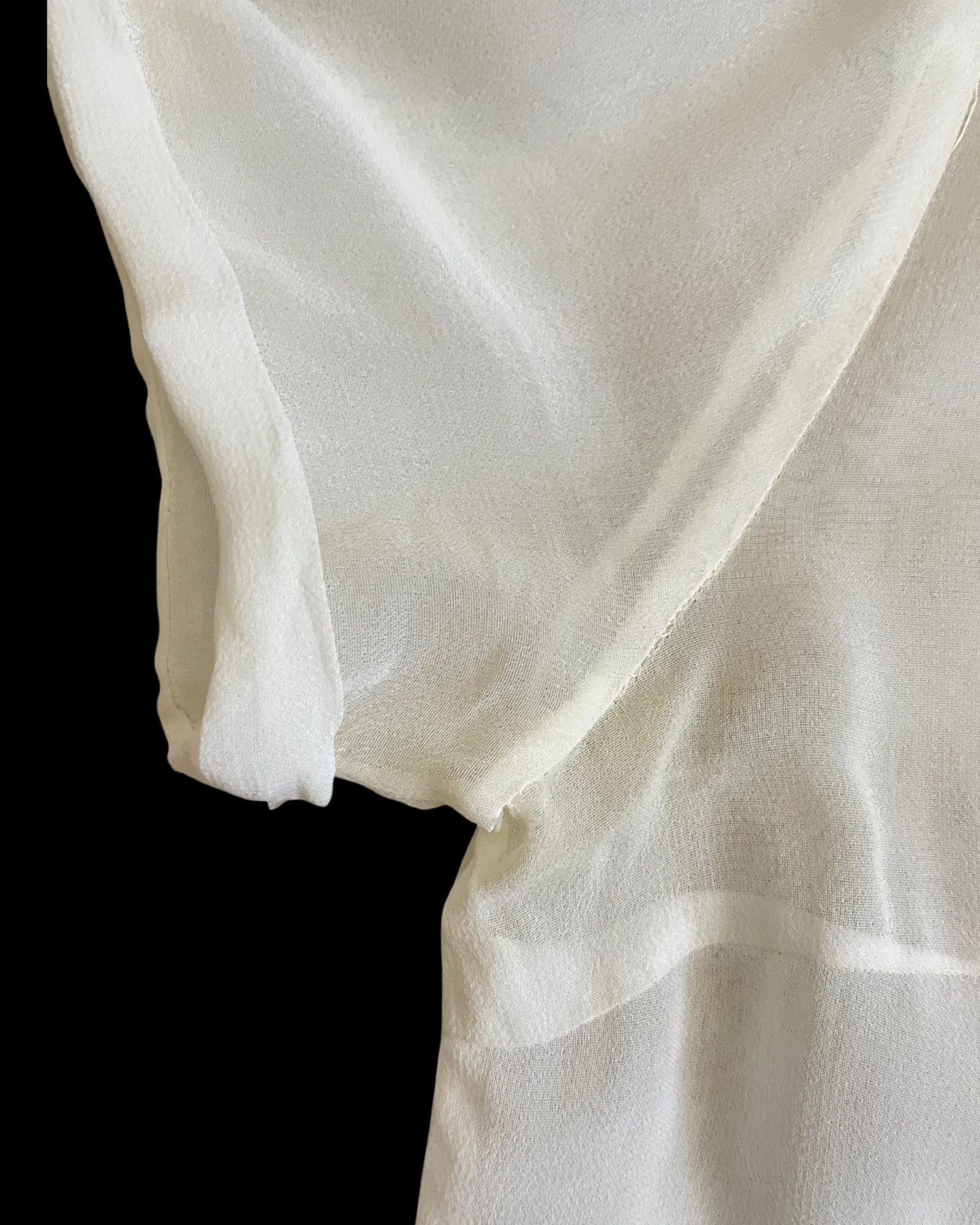 1940s Hungarian Embroidered Crepe Button Down Blouse