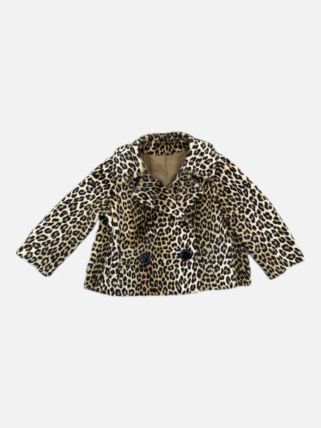 1960s Faux Fur Leopard Print Jacket