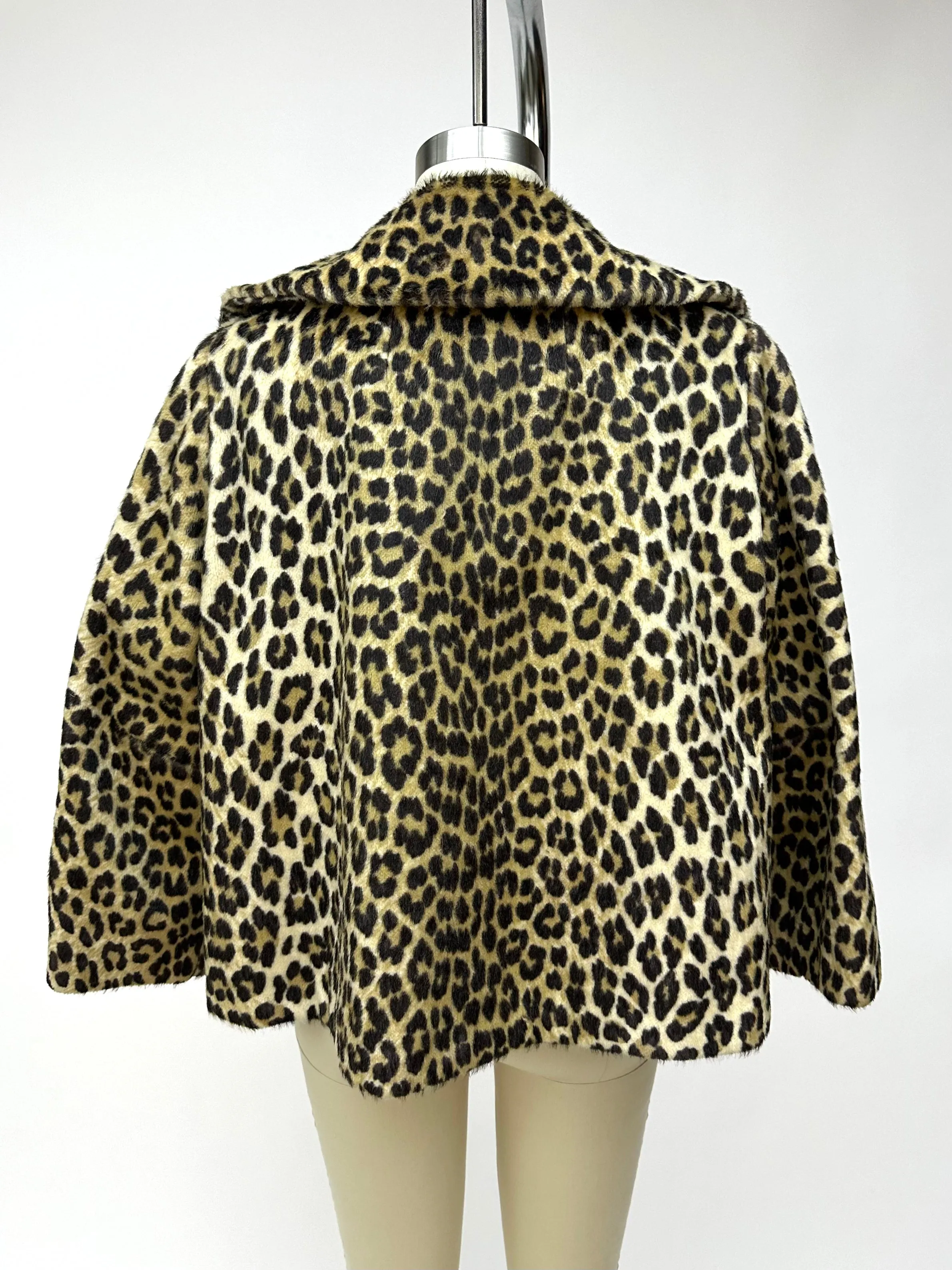1960s Faux Fur Leopard Print Jacket