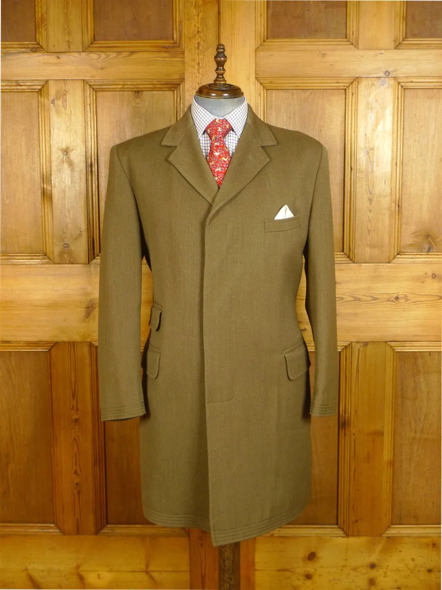 25/0247 cordings of piccadilly stone venetian wool covert coat overcoat 42 regular to long