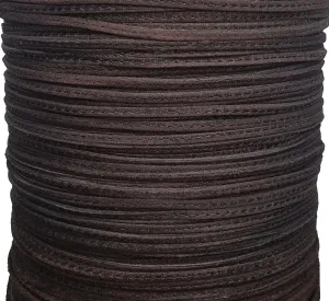 3 MM 1/8" FOLDED STITCHED EXPRESSO PIG SUEDE (10 YARDS)