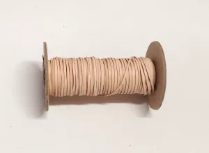 3/32" - 1/8" of UNEVEN width Flat Genuine Cowhide Leather Lacing in Natural Veg Tan (10 yards)