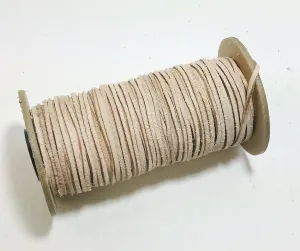3/32" Flat Genuine Cowhide Leather Lacing in Natural Veg Tan (10 yards) 0093NCG
