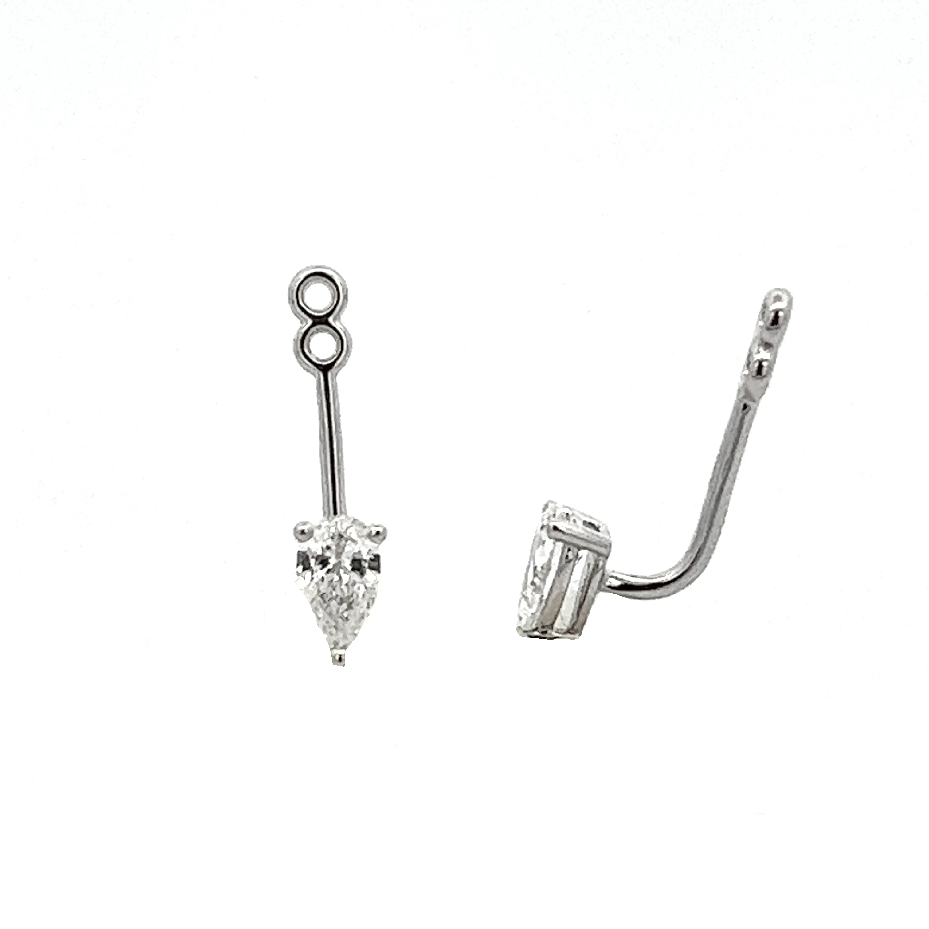 .39ct 14k White Gold Diamond Drop Jackets