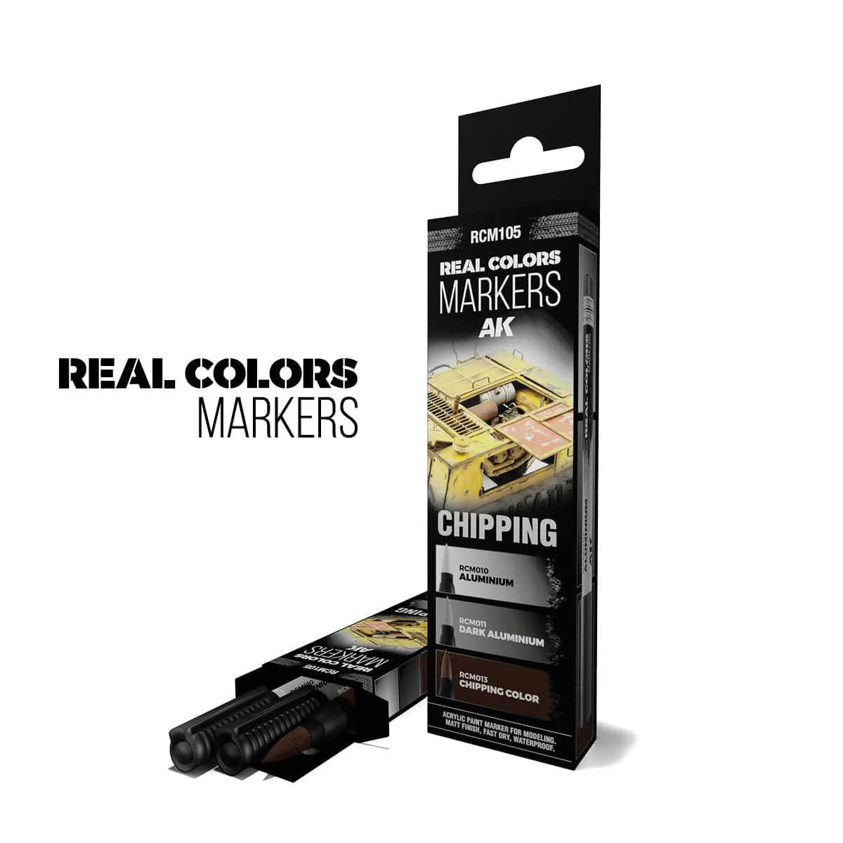 AK Interactive Real Colors Markers Set x3 - Chipping