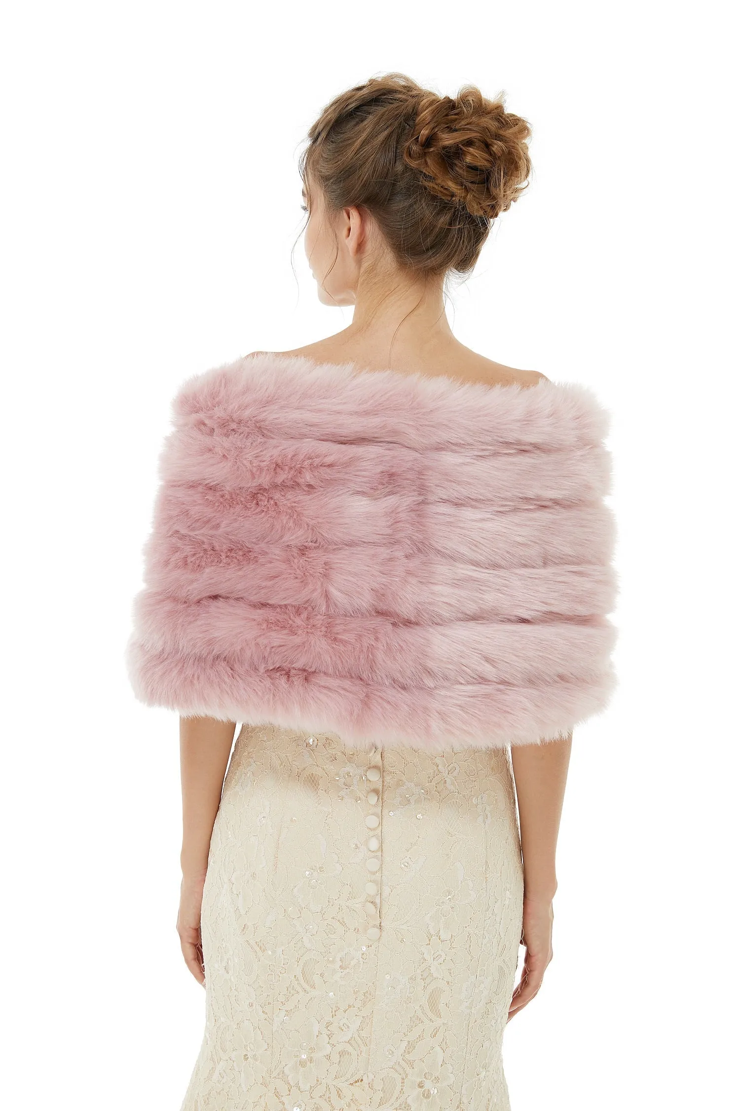 Alyssa- Winter Faux Fur Wedding Wrap