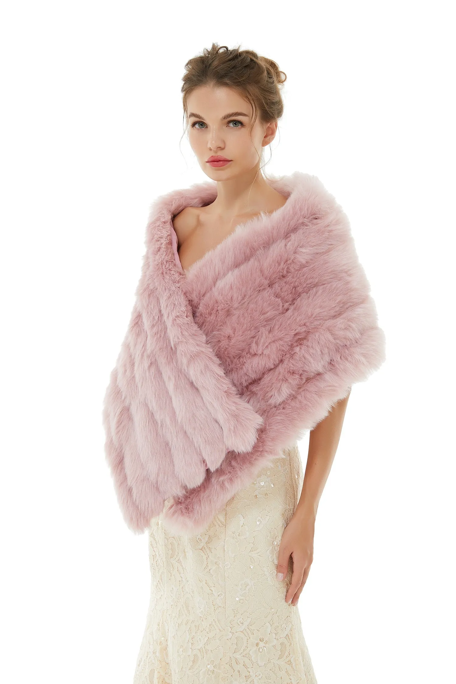 Alyssa- Winter Faux Fur Wedding Wrap