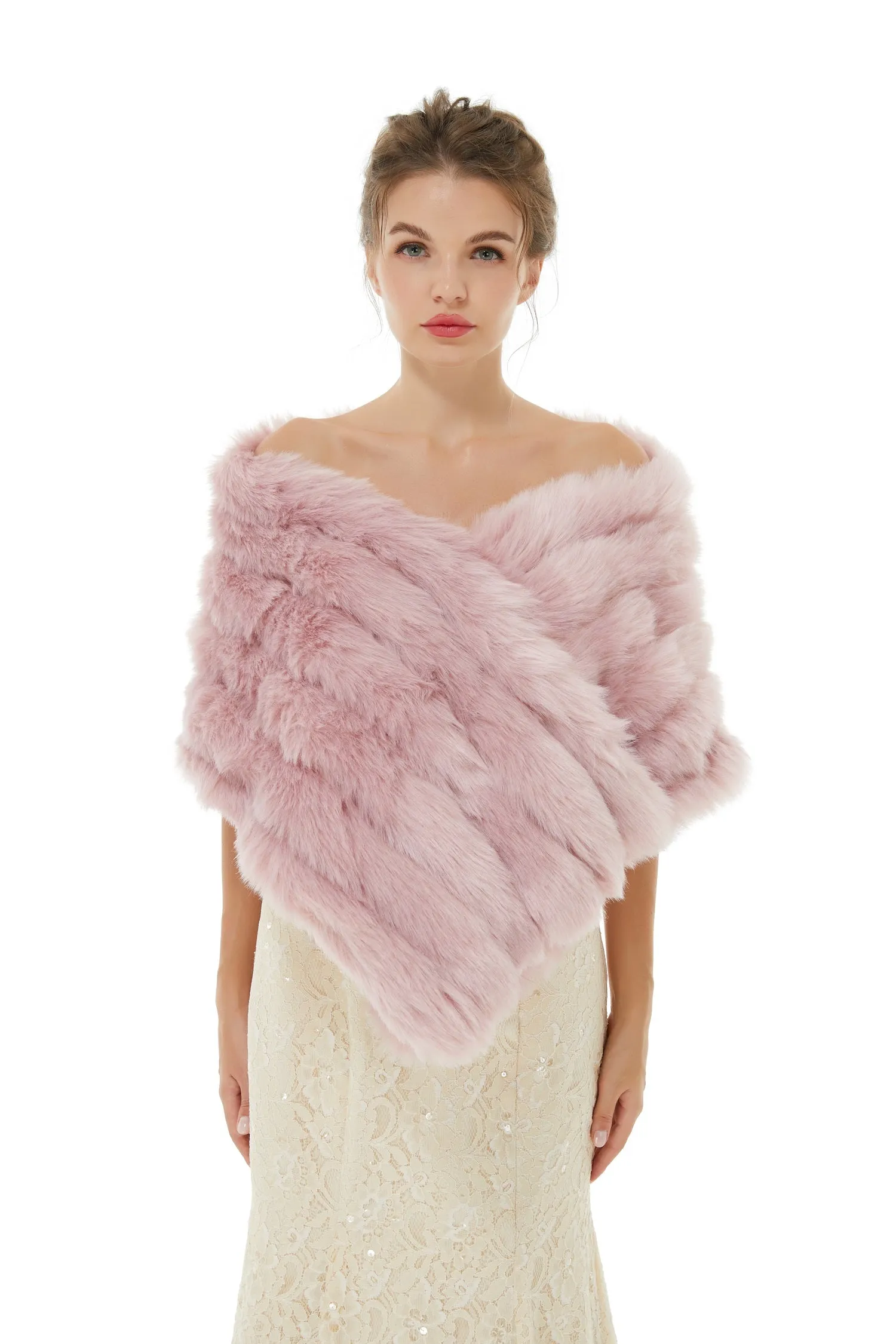 Alyssa- Winter Faux Fur Wedding Wrap