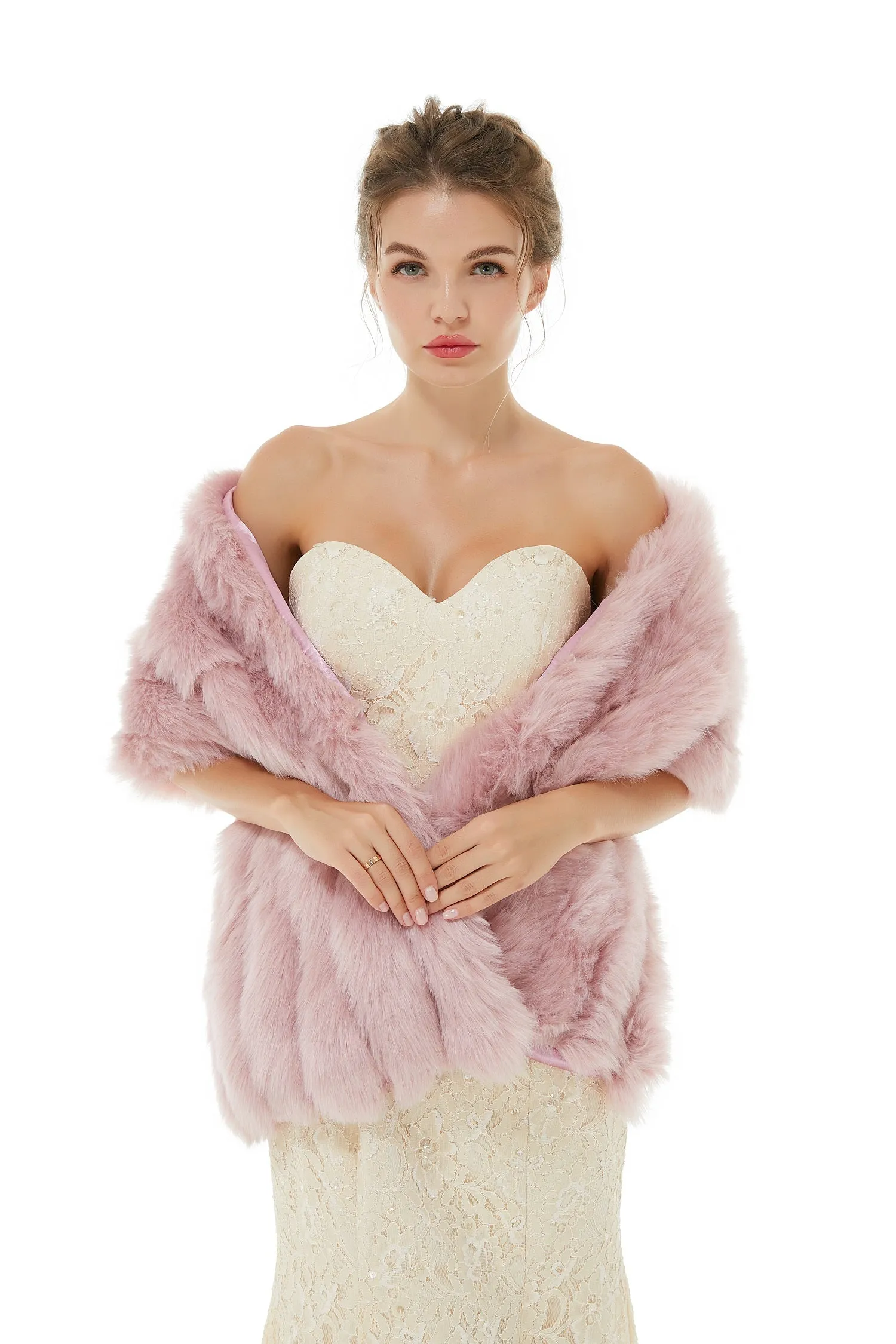 Alyssa- Winter Faux Fur Wedding Wrap
