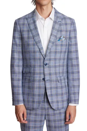 Ashton  - Blue Tan Check