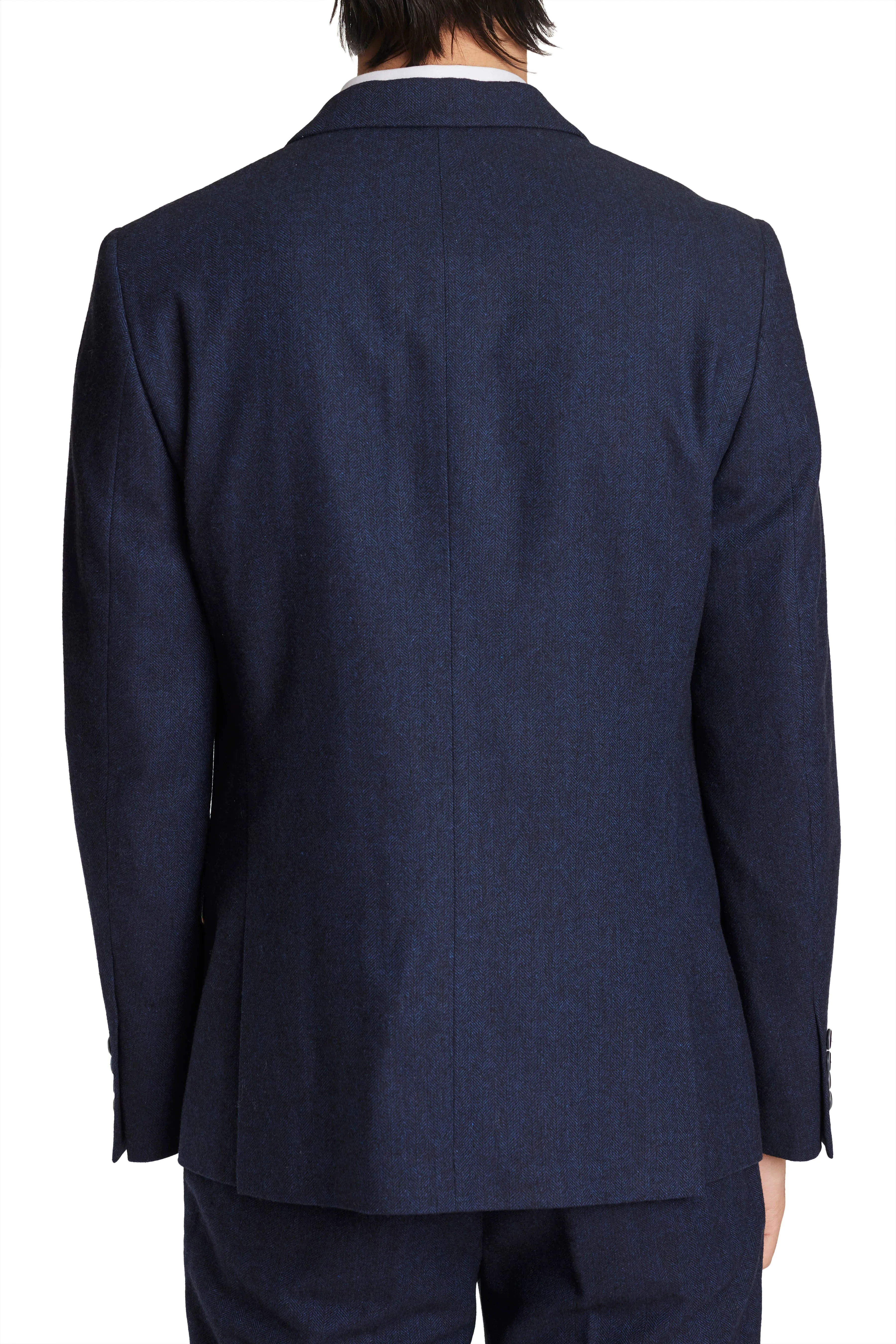 Ashton - Deep Navy Herringbone