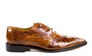 Belvedere - Nino, Genuine Ostrich Leg and Eel Dress Shoe - Antique Camel - 0B4 (IN STORE)