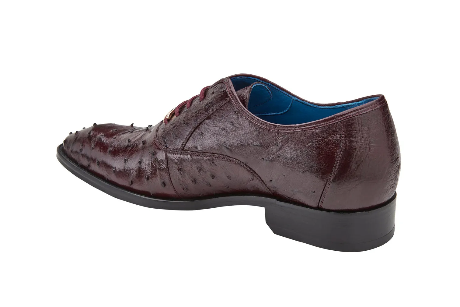 Belvedere - Orlando, Genuine Ostrich Quill Dress Shoe - Antique Dark Burgundy - D01 (IN STORE)