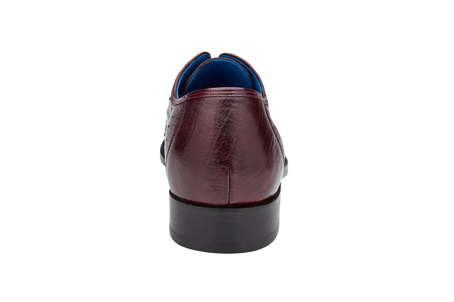 Belvedere - Orlando, Genuine Ostrich Quill Dress Shoe - Antique Dark Burgundy - D01 (IN STORE)