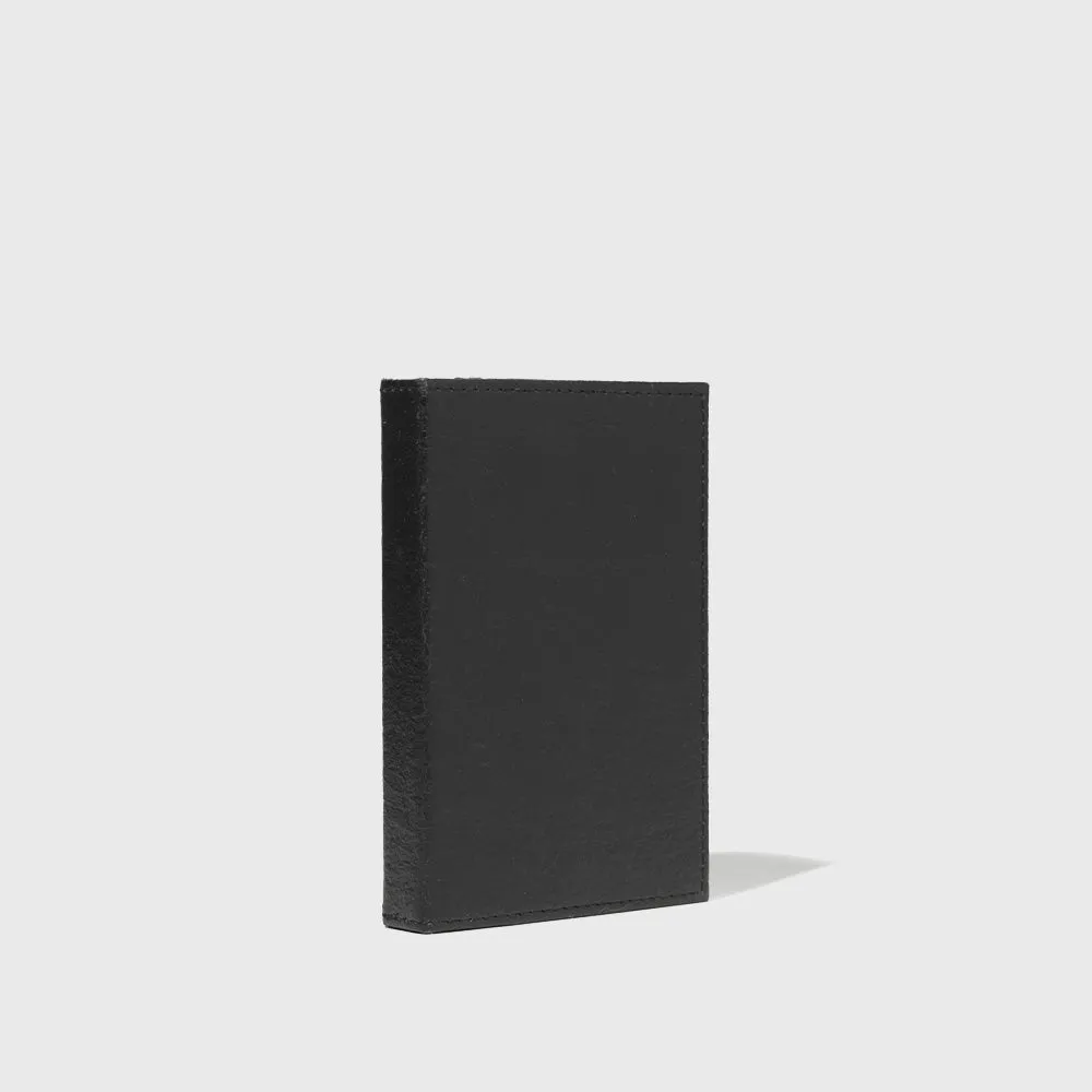 Black Lined Banana Leather Notebook (4" x 6")