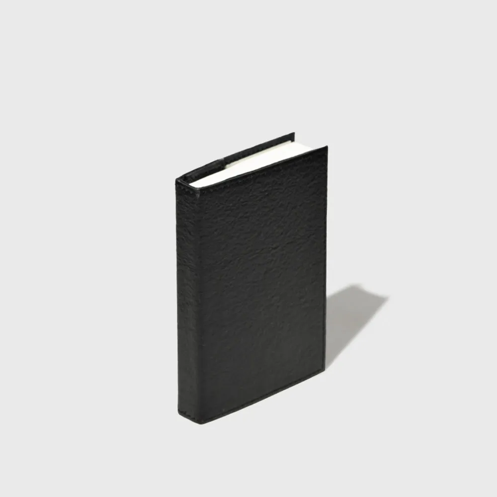 Black Lined Banana Leather Notebook (4" x 6")