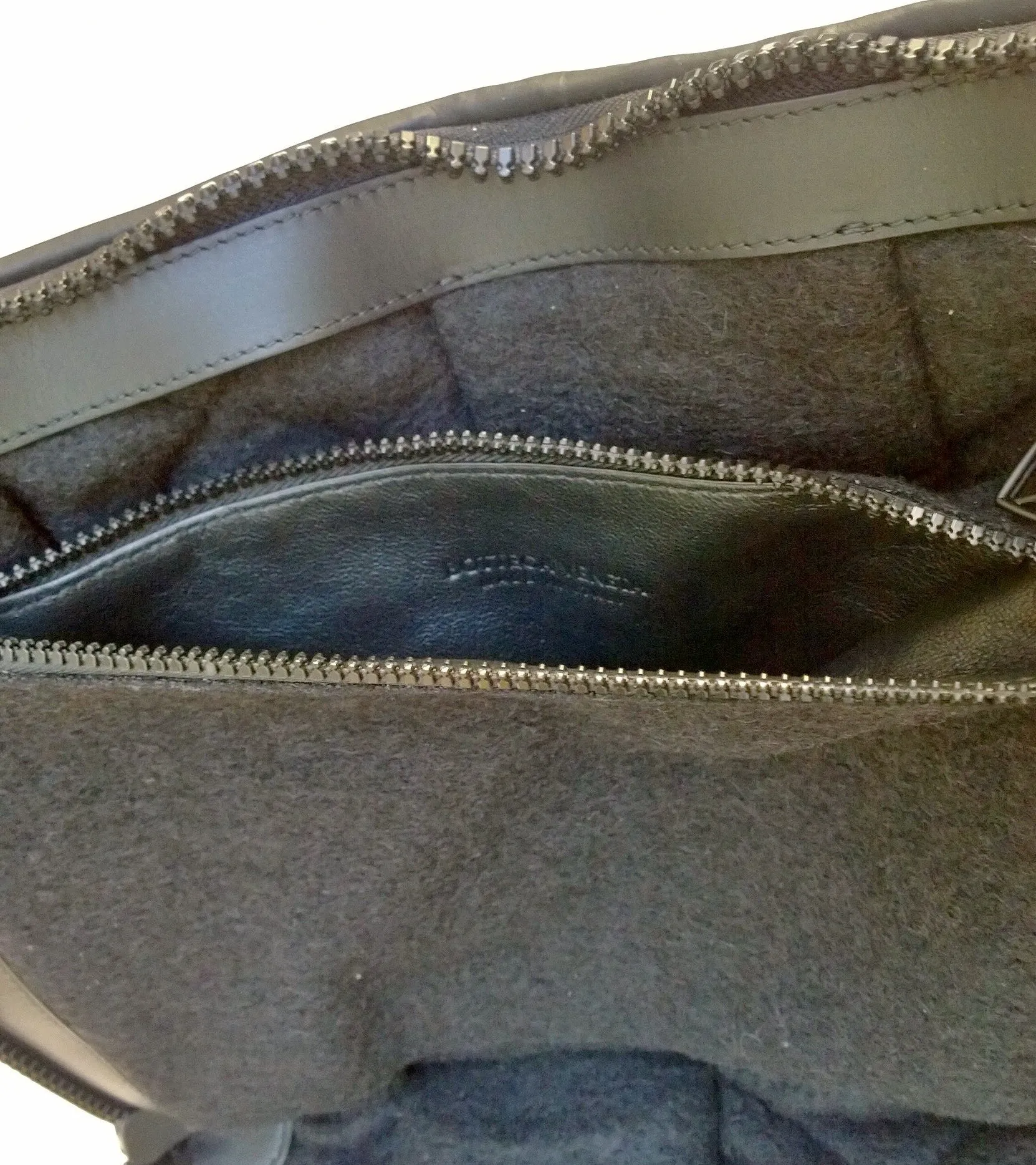 Bottega Veneta Quilted Padded Maxi Intrecciato Pouch in Dark Green Leather and Wool Computer Case