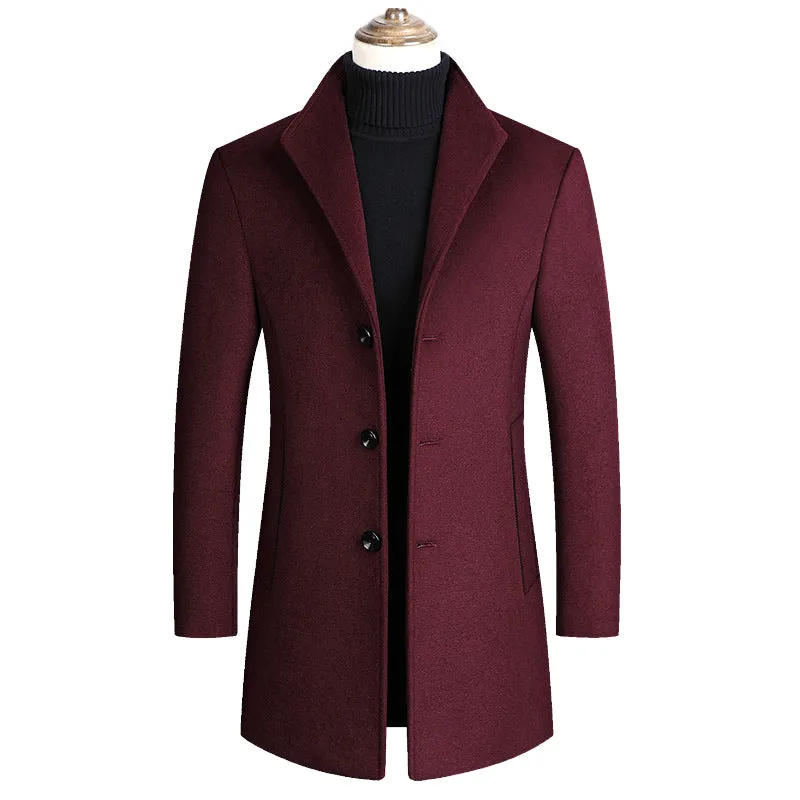 British Gentleman Premium Thick Wool Pea Coat