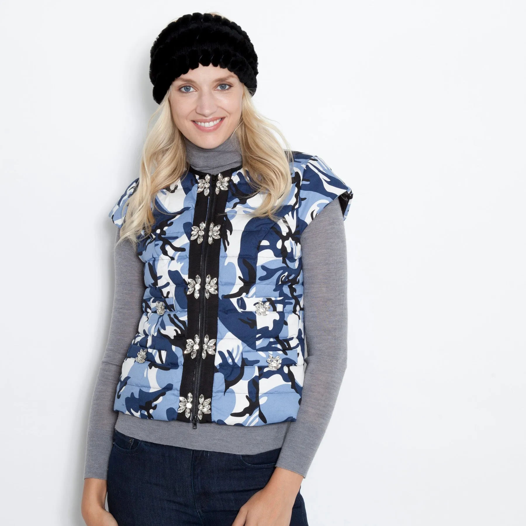 Camo Cap Sleeve Down Vest