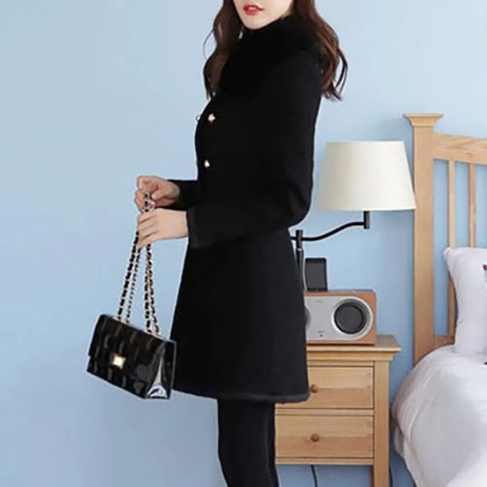 Carissa Lane Wool Lapel Trench Parka Coat