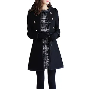 Carissa Lane Wool Lapel Trench Parka Coat