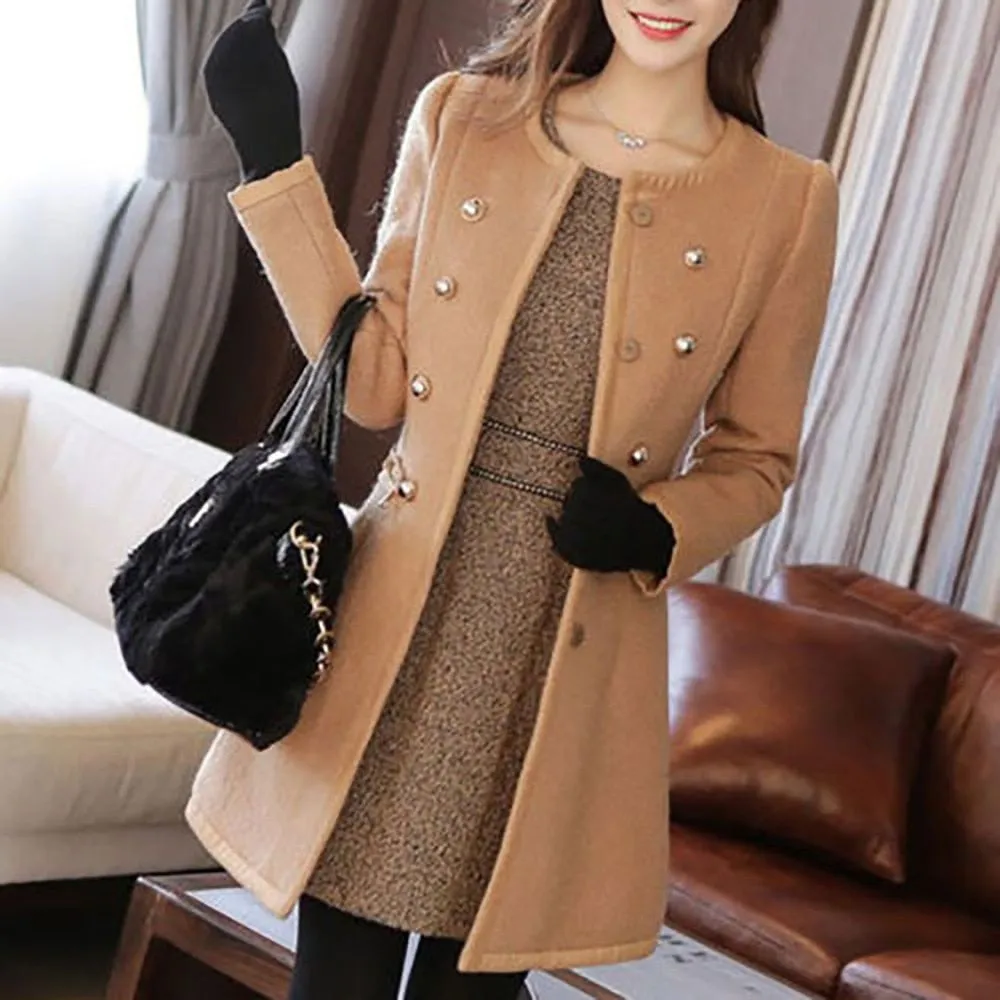 Carissa Lane Wool Lapel Trench Parka Coat