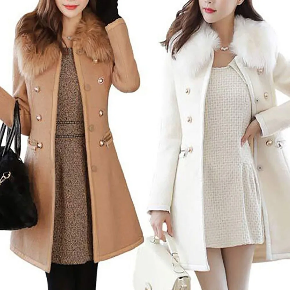 Carissa Lane Wool Lapel Trench Parka Coat