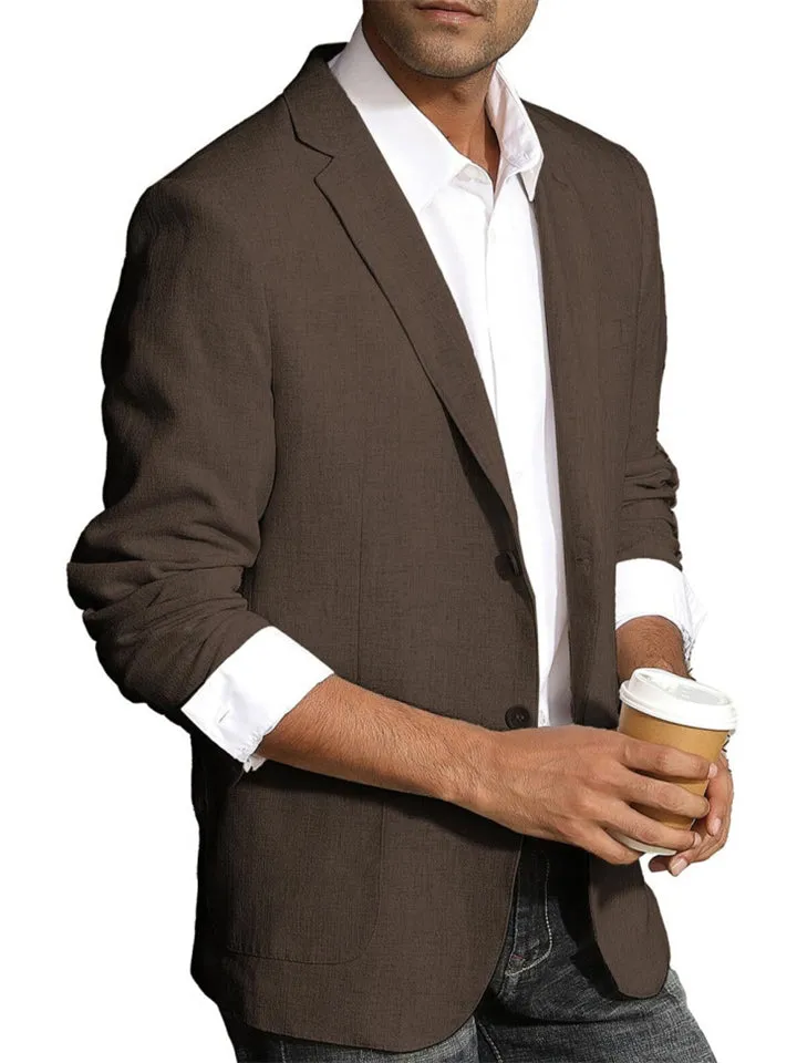 Casual Slim Fit Two Buttons Blazer Coats for Men