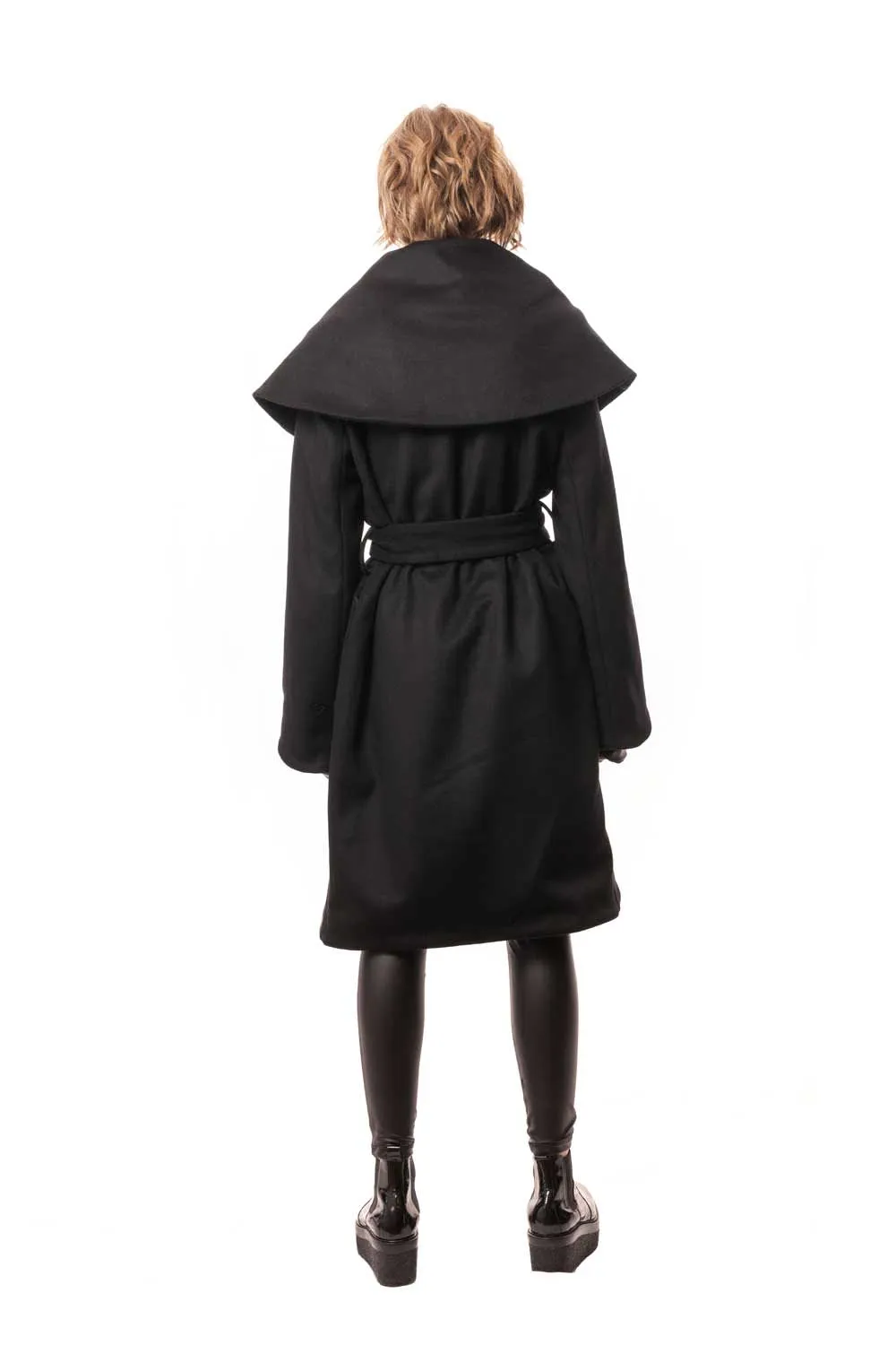 Celia Cashmere Coat with Detachable Fur Collar