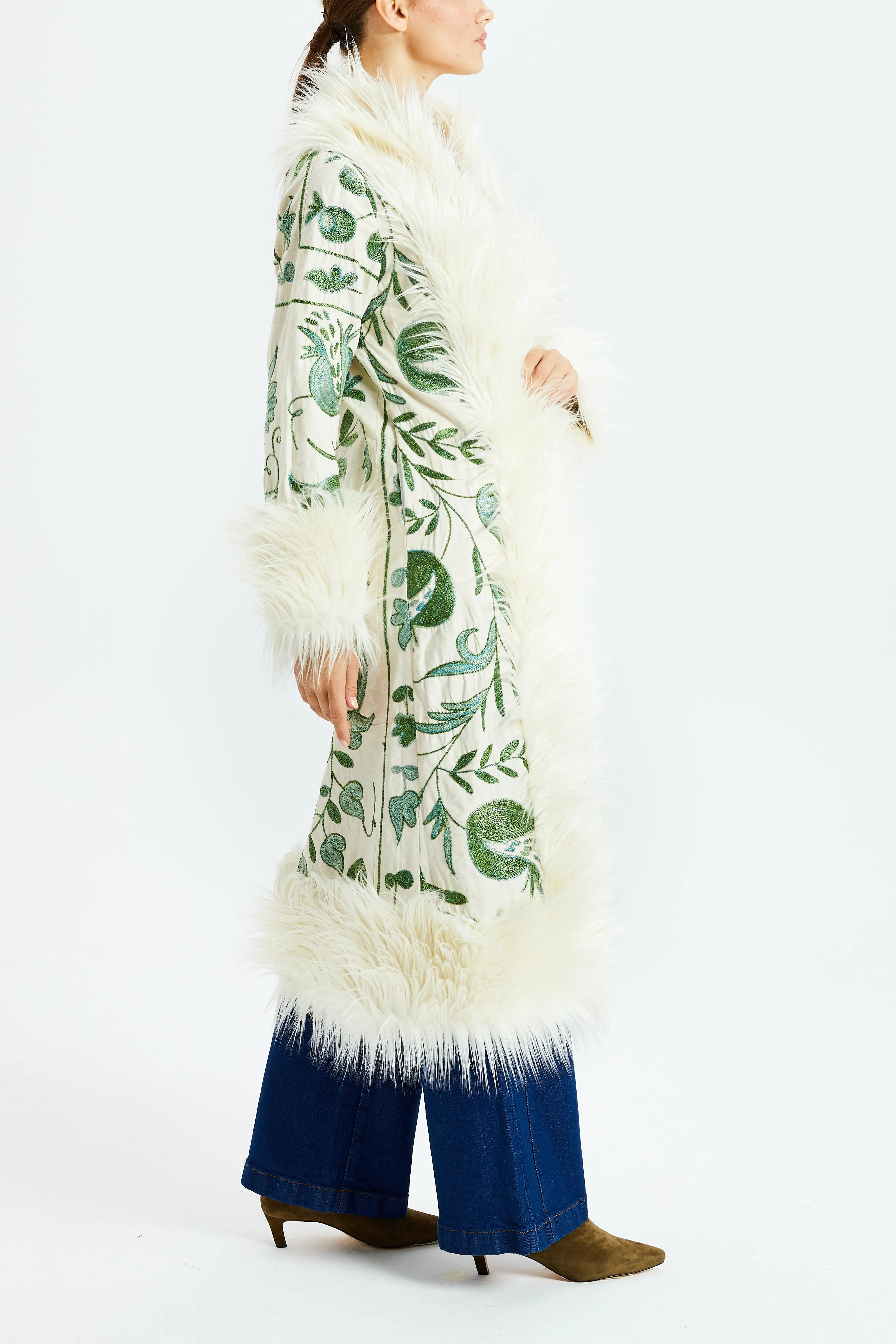 Cerulean Seeds Suzani Kis Coat