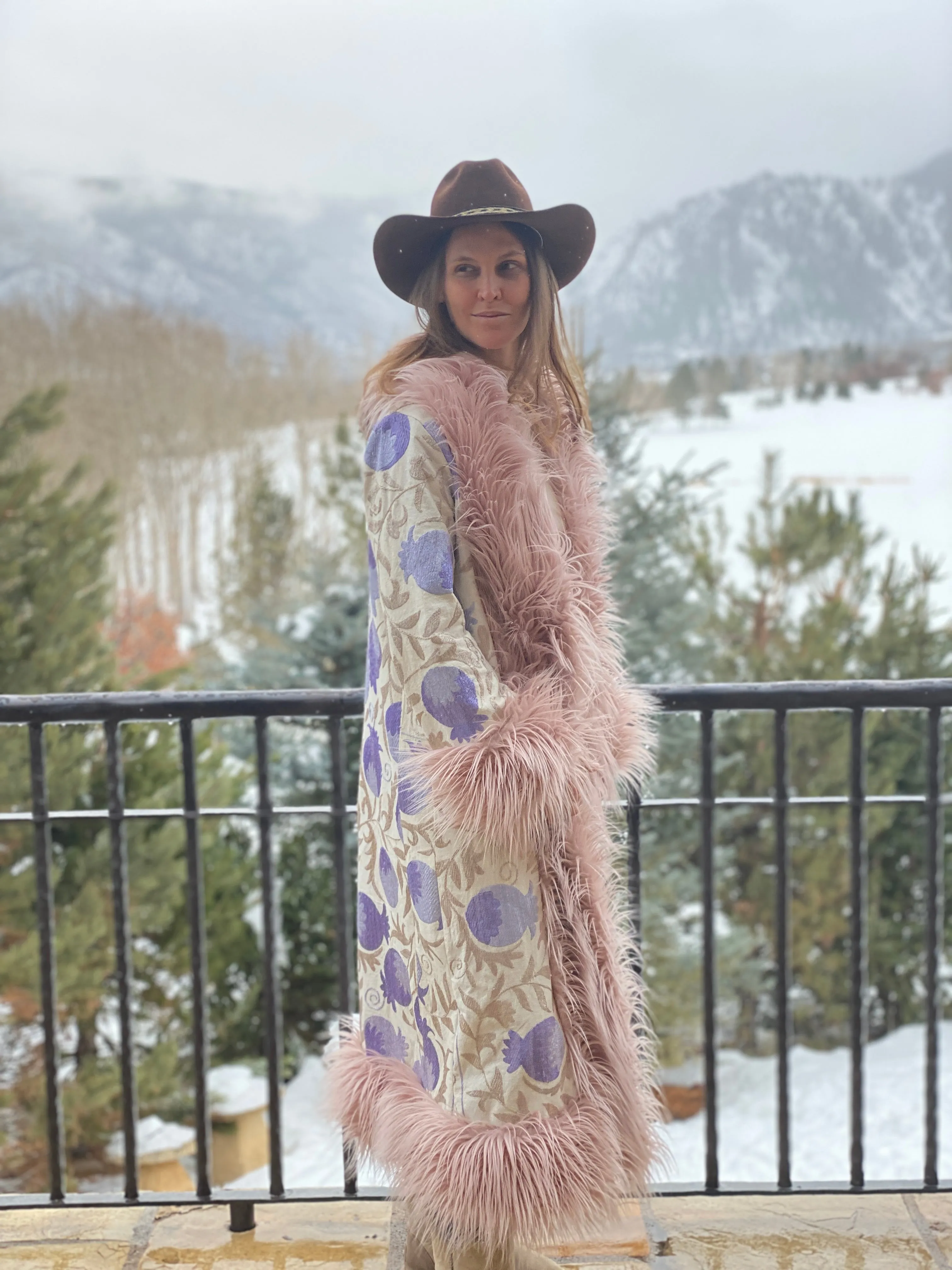 Cerulean Seeds Suzani Kis Coat