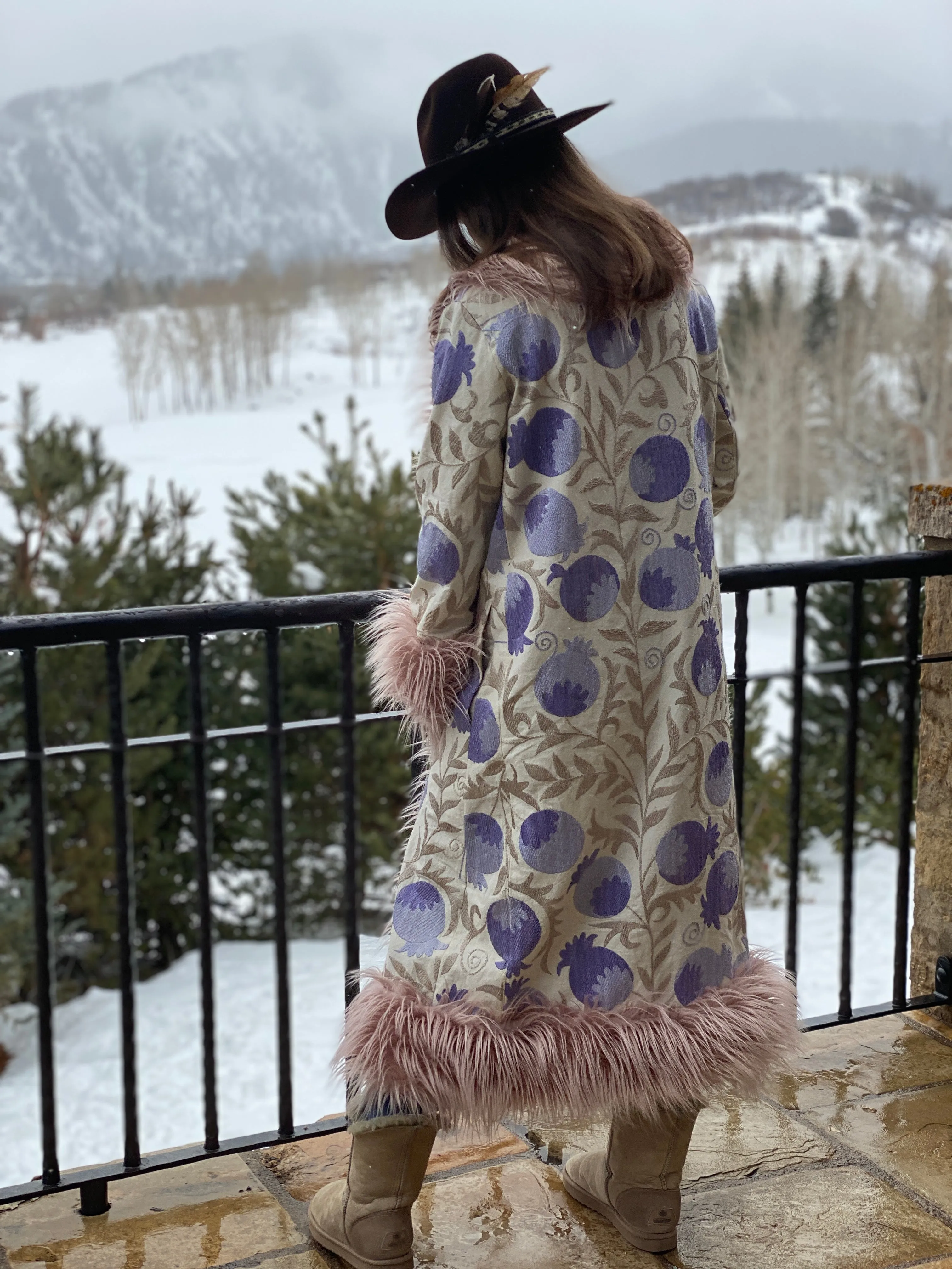 Cerulean Seeds Suzani Kis Coat