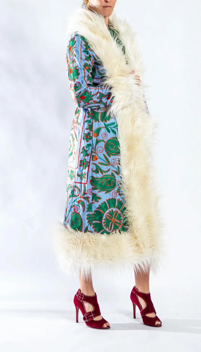 Cerulean Seeds Suzani Kis Coat