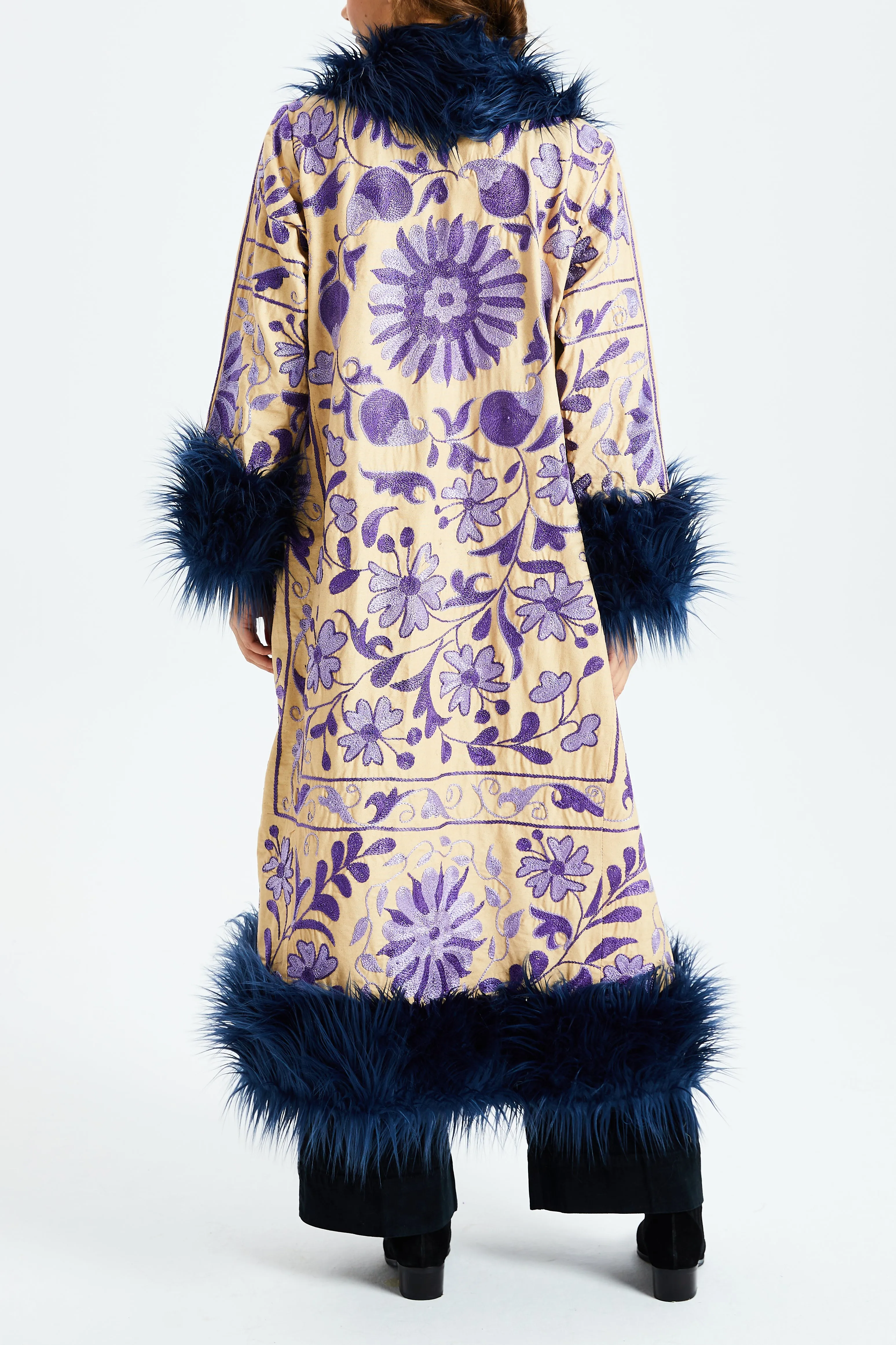 Cerulean Seeds Suzani Kis Coat