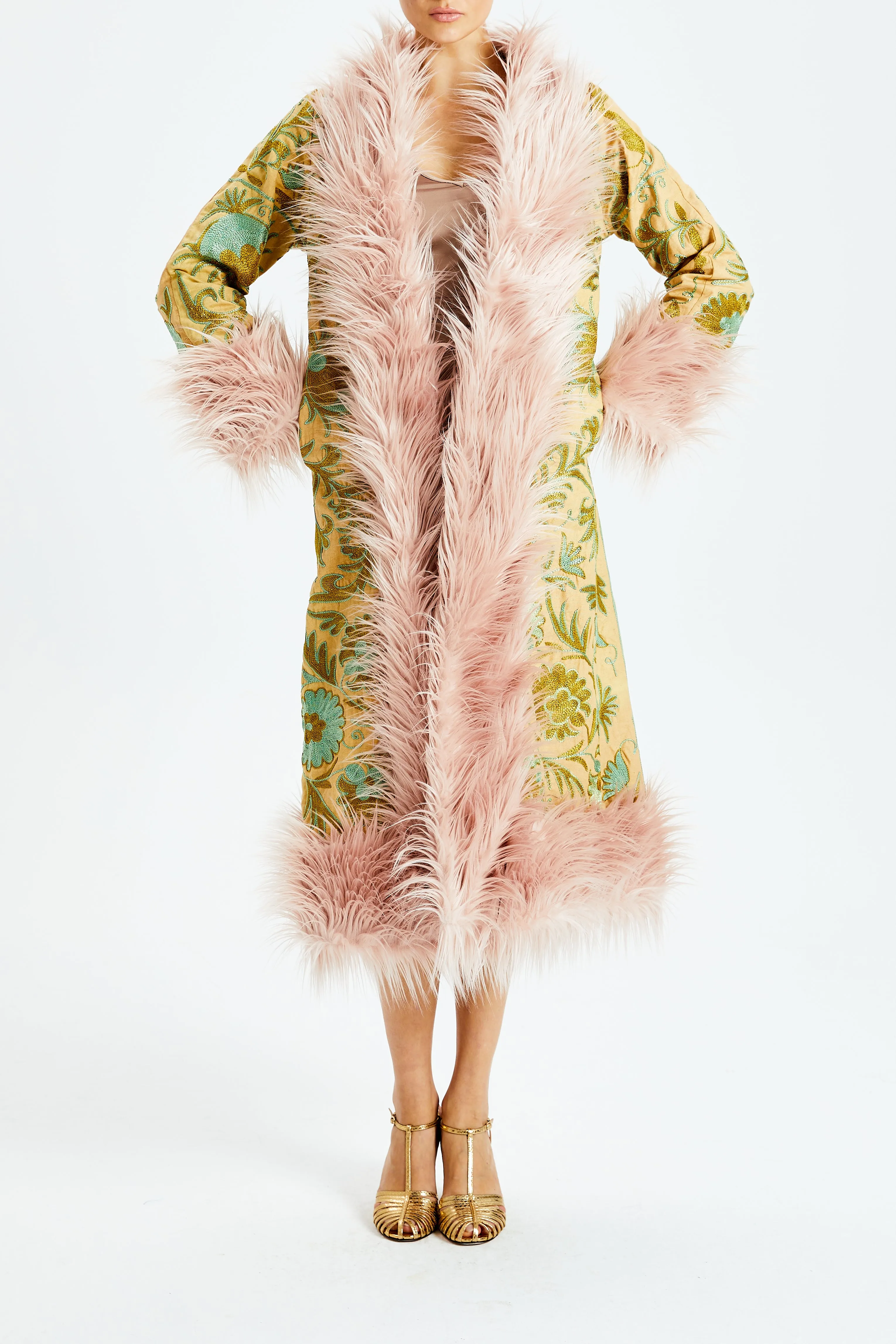 Cerulean Seeds Suzani Kis Coat