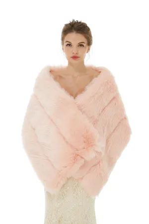 Christina - Winter Faux Fur Wedding Wrap