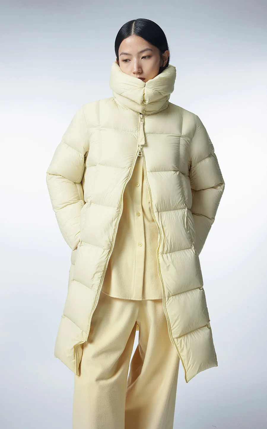 Coat / JNBY Knee-length Collared Down Coat