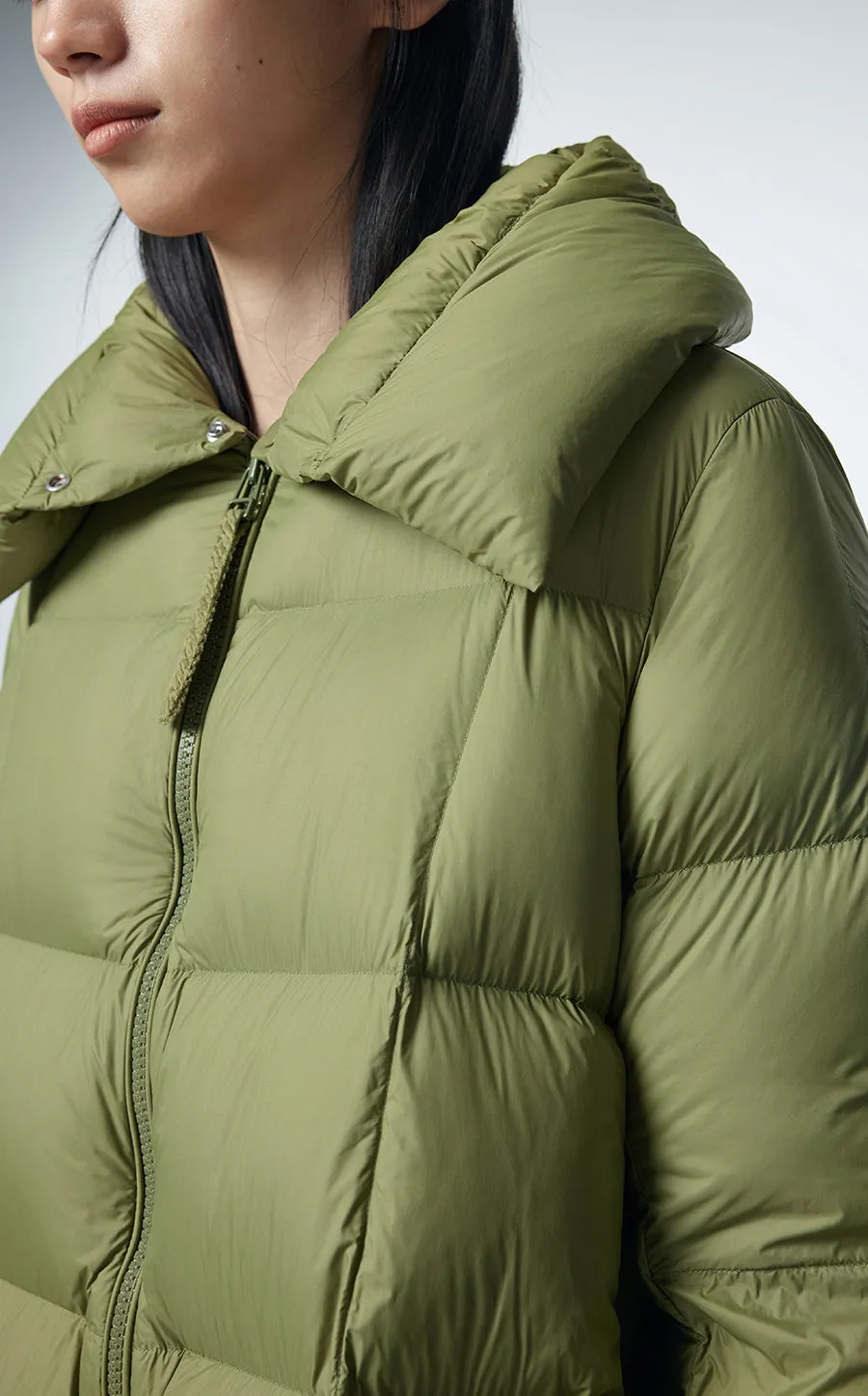 Coat / JNBY Knee-length Collared Down Coat