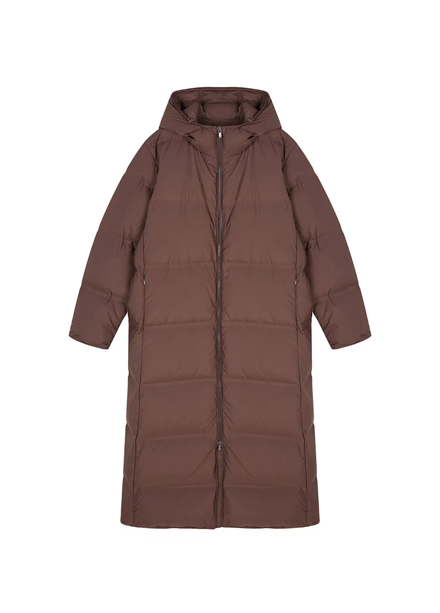 Coat / JNBY Luxe Ultra-Long Seamless Goose Down Coat