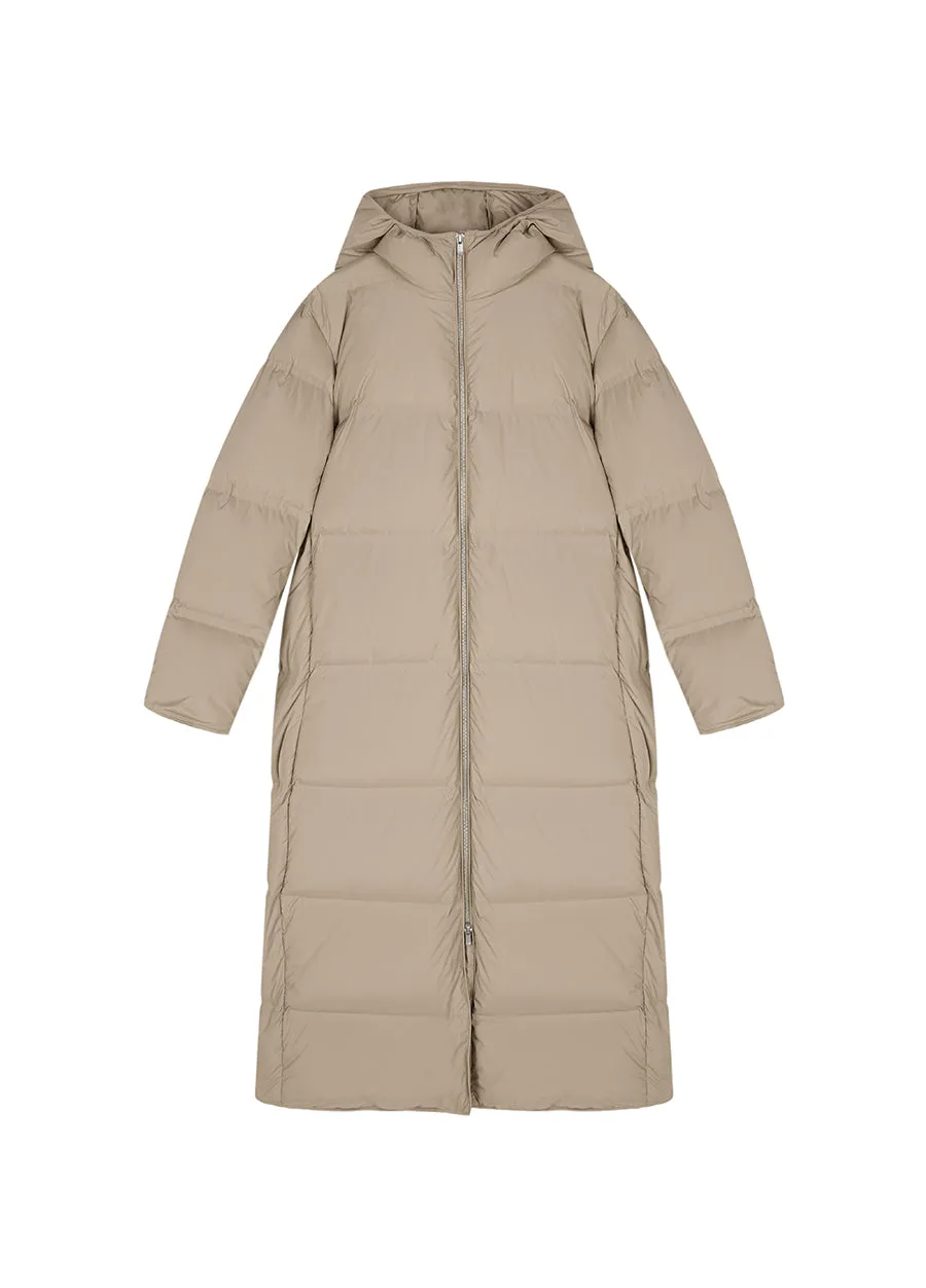 Coat / JNBY Luxe Ultra-Long Seamless Goose Down Coat