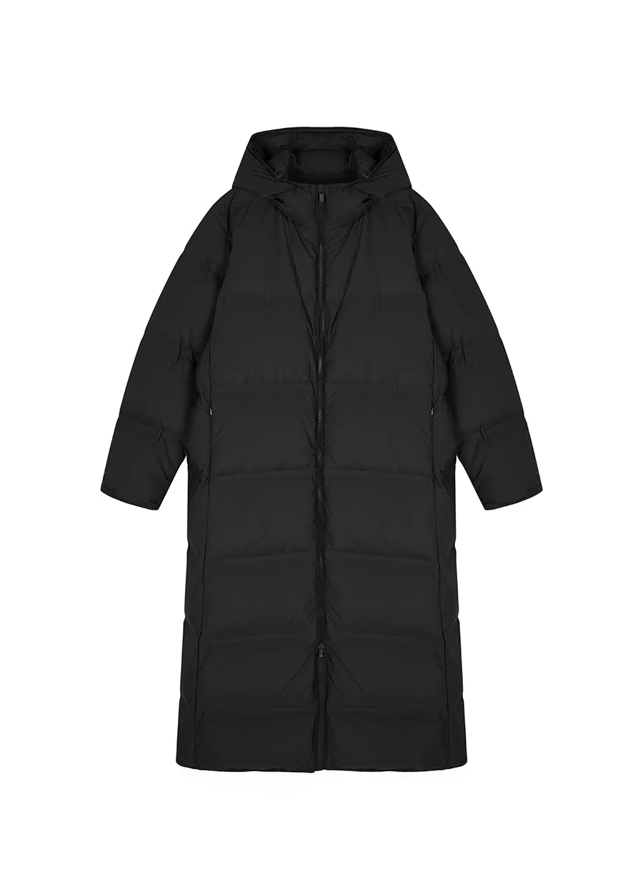 Coat / JNBY Luxe Ultra-Long Seamless Goose Down Coat