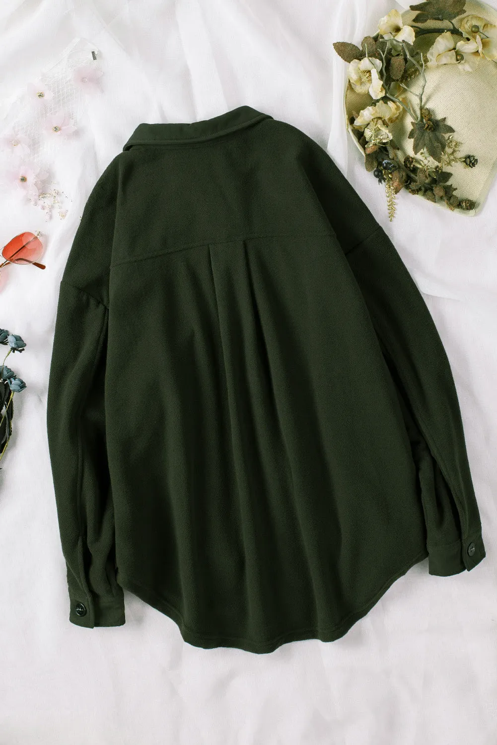 Collar Buttoned Shirt Jacket