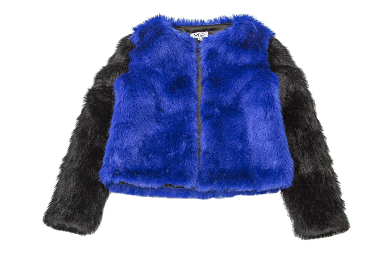 COLORBLOCK FUR JACKET
