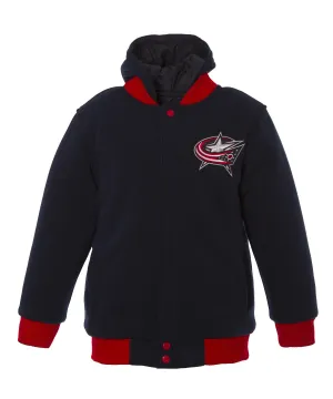 Columbus Blue Jackets Kid's Reversible Fleece Jacket